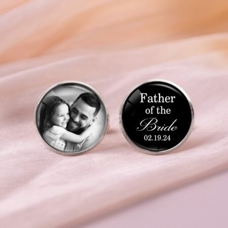 Personalized Photo Cufflinks, Gift for Brother Of The Bride